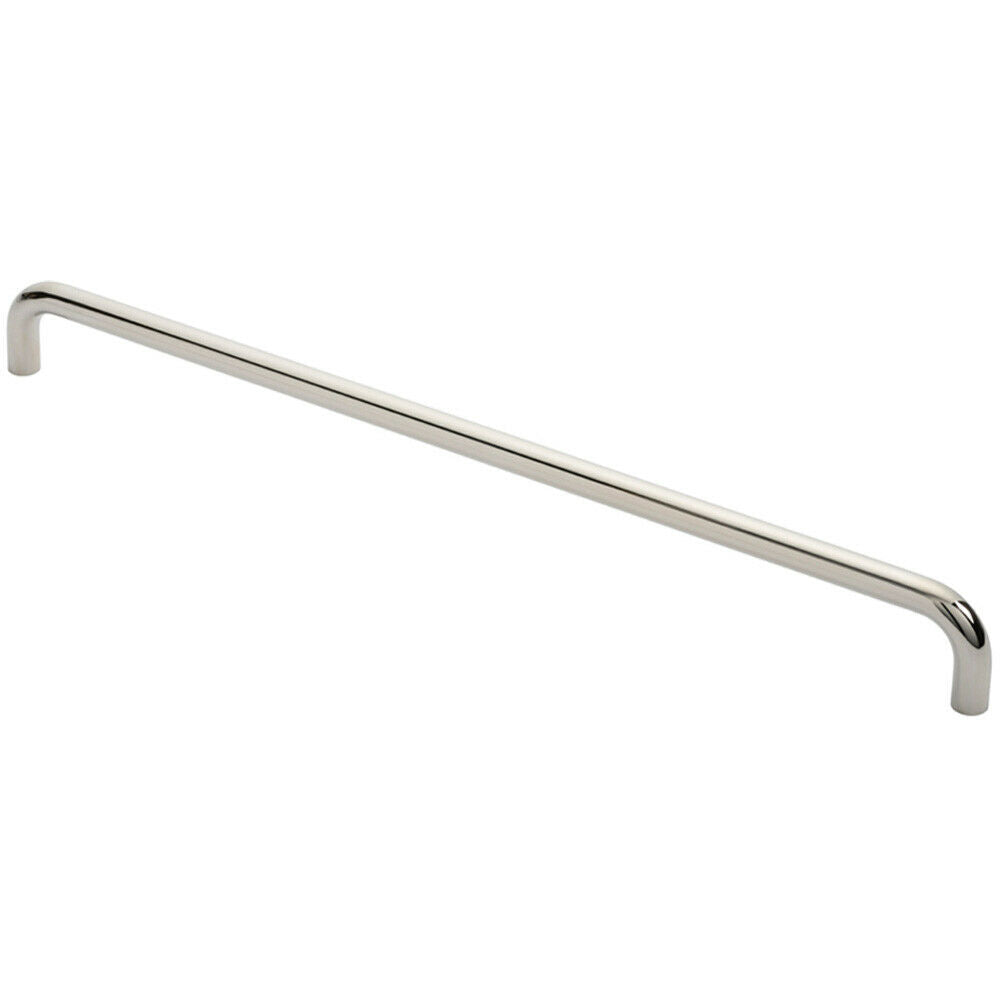Loops Round D Bar Pull Handle 619 x 19mm 600mm Fixing Centres Bright Steel in Metallics
