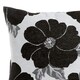 image 2 of Poppy Chenille 45cm x 45cm Black Cushion Set of 4 | Black | Cream & Grey | 45cm x 45cm x 10cm | 4