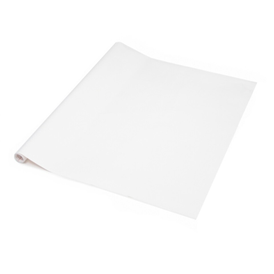 image 1 of Sticky Back Plastic Matt White Plain Kitchen Self-adhesive Vinyl Wrap for Cupboards, Doors and Furniture 90cm x 10m - d-c-fix