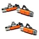 image 1 of AWE Set x 2 Black Cassette Road Brake Blocks/Pads Grey/Orange/White 55mm