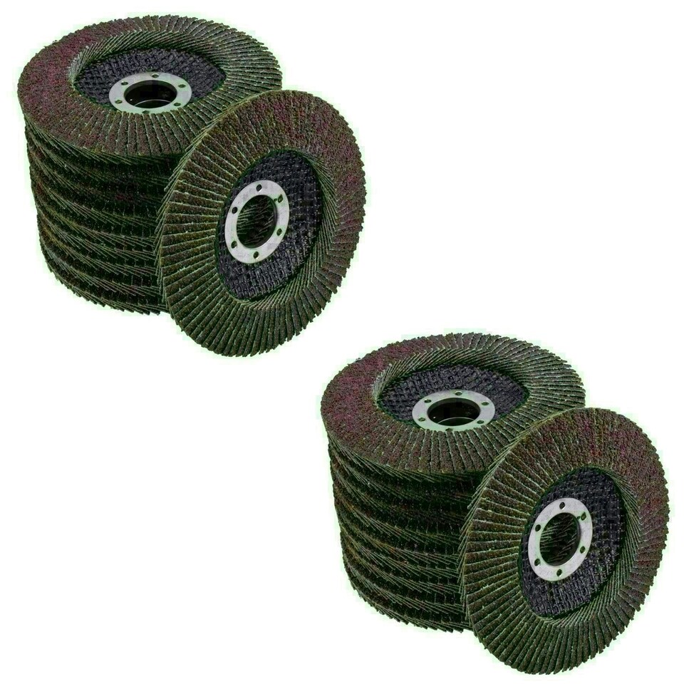 image 1 of Type 29 Premium Flap Grinding Sanding Discs 80 Flaps 40 Grit Coarse 115mm 20pk