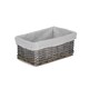 image 2 of Set of 3 Antique Wash Storage Basket with Lining | White | White | Not provided