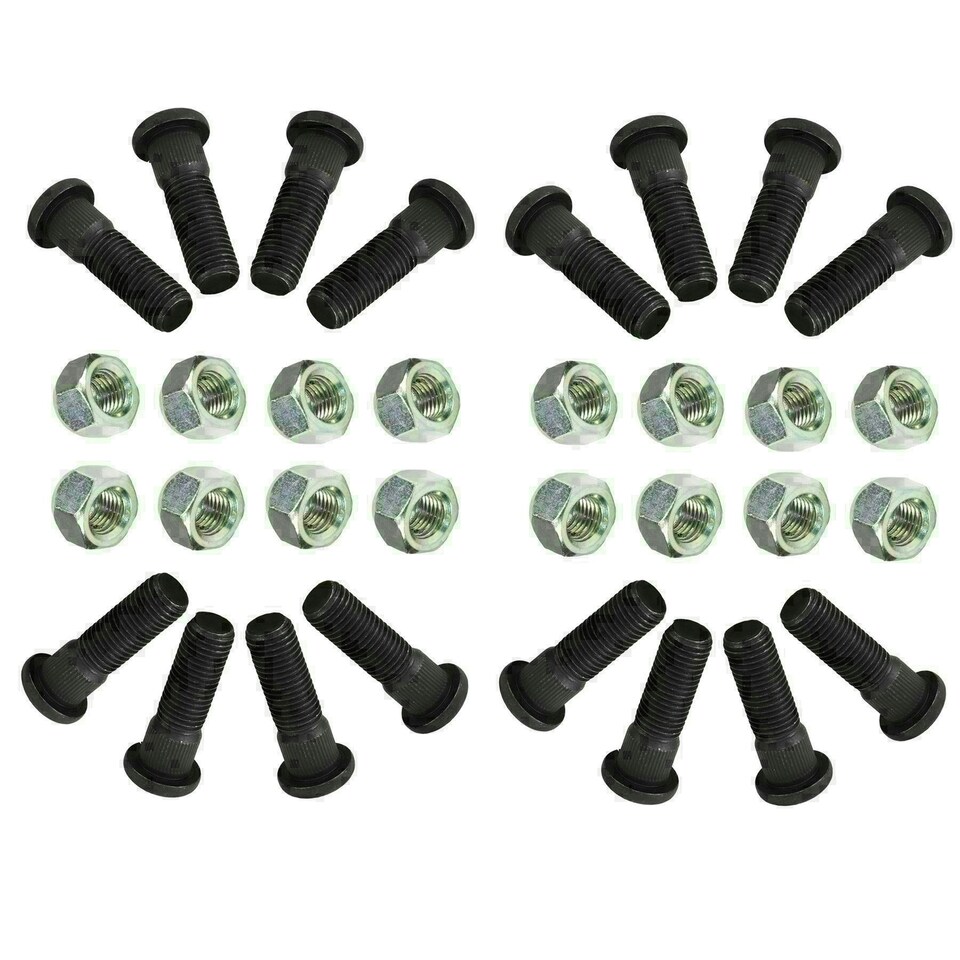 image 1 of Pack of 16 M12 x 1.5 Wheel Studs And Nuts For 100mm PCD Trailer Hubs
