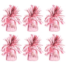 Matte Pink Foil Balloon Weights - Pack of 6