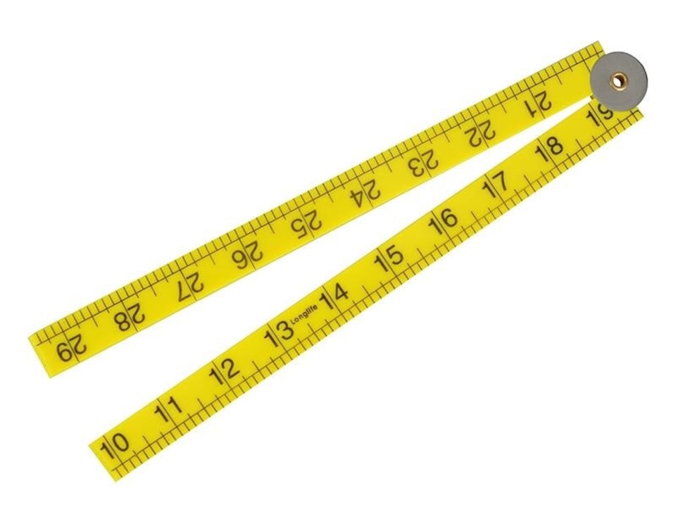 image 1 of Folding Rule Yellow Abs Plastic 1M / 39In