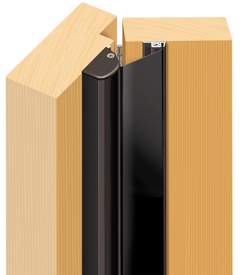 image 1 of Exitex Roller Finger Protector 1925mm, Door Hinge Safety Guard, Professional Protection | Black