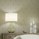 image 1 of Posy Wallpaper in Cream on Organic Green Multi