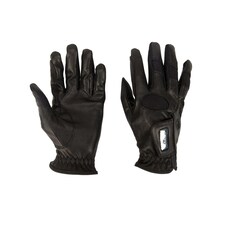 Dublin Unisex Leather Showjumping Riding Gloves - Black - Adults Xlarge Black | Adults Xlarge