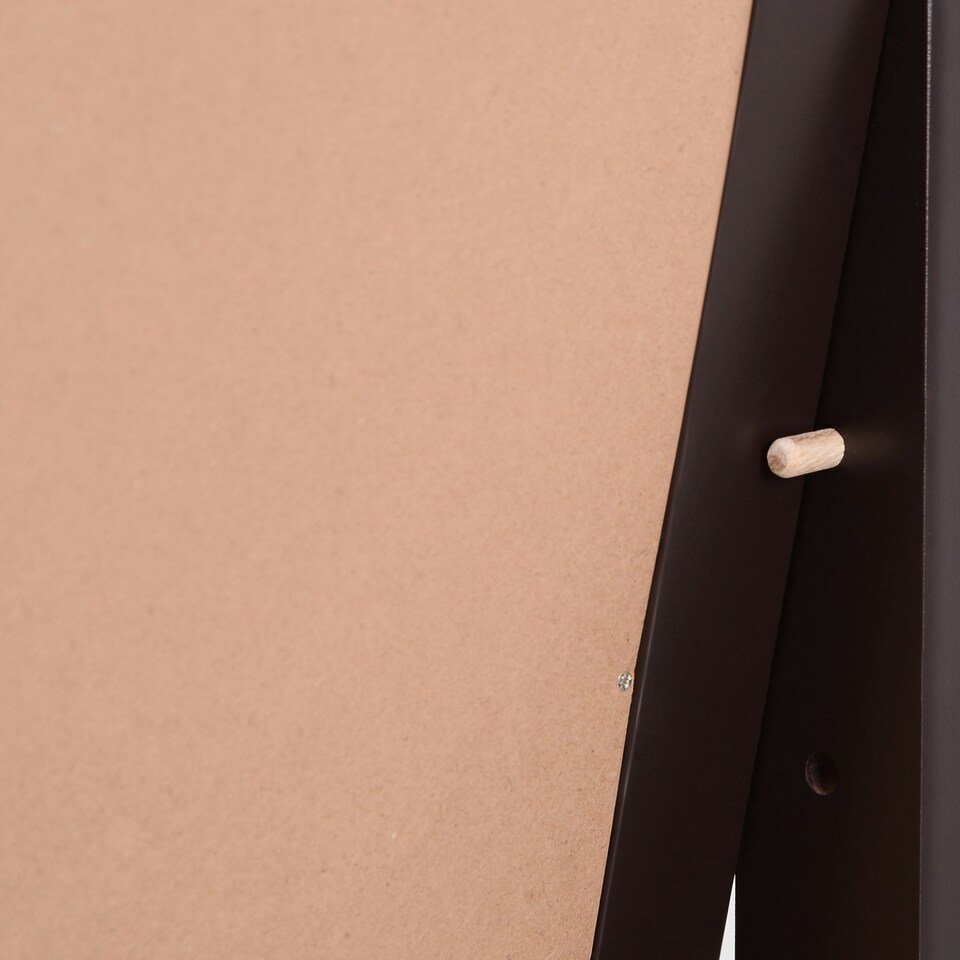 image 1 of HOMCOM Freestanding Dressing Mirror 148x47cm Adjustable Angle Dark Brown Frame