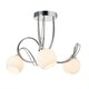 image 1 of BHS Soni 3 Light Flush Ceiling Light | Silver | Chrome | 1