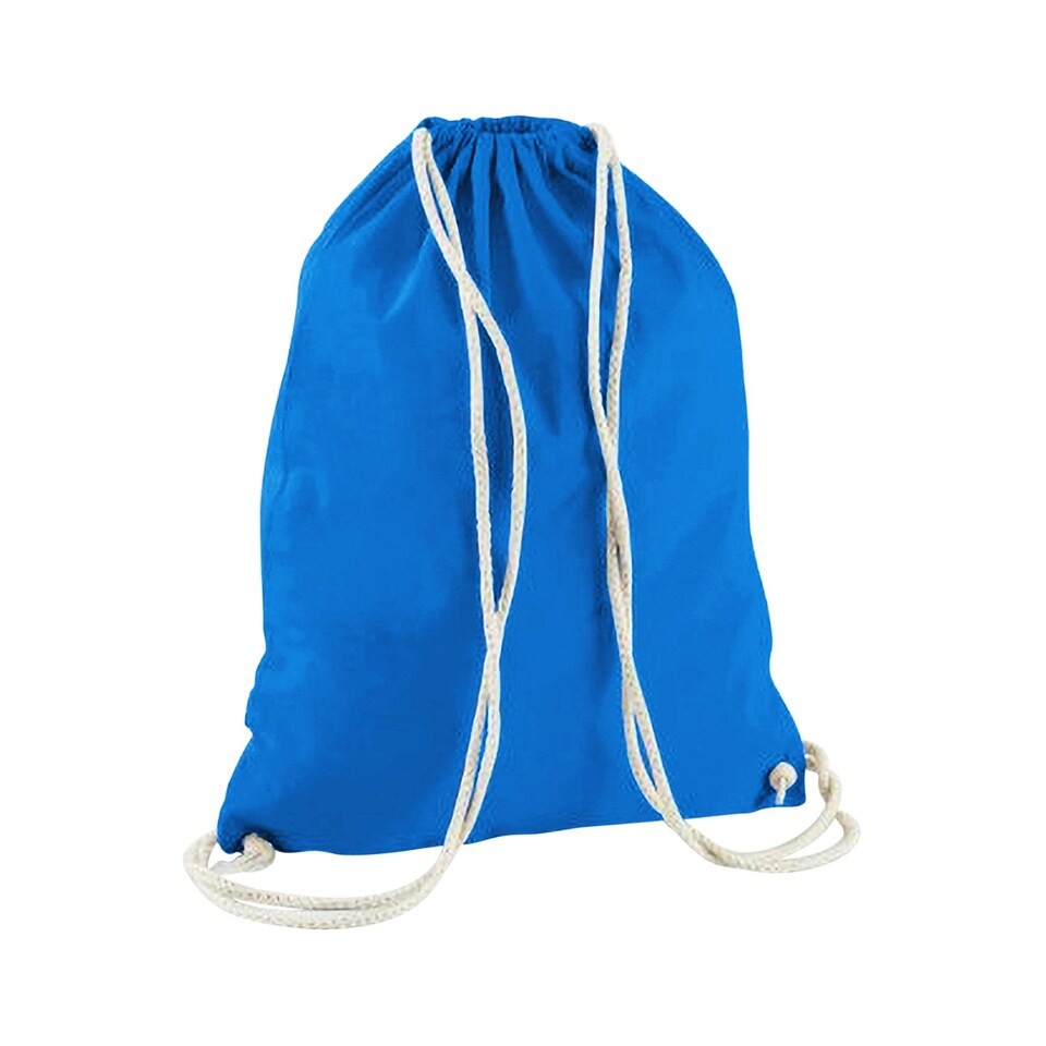 image 1 of Westford Mill Cotton Gymsac Bag - 12 Litres - Sapphire Blue - One Size | Multi | One Size