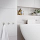 image 2 of Smedbo Brushed Nickel Bathroom Towel Hook