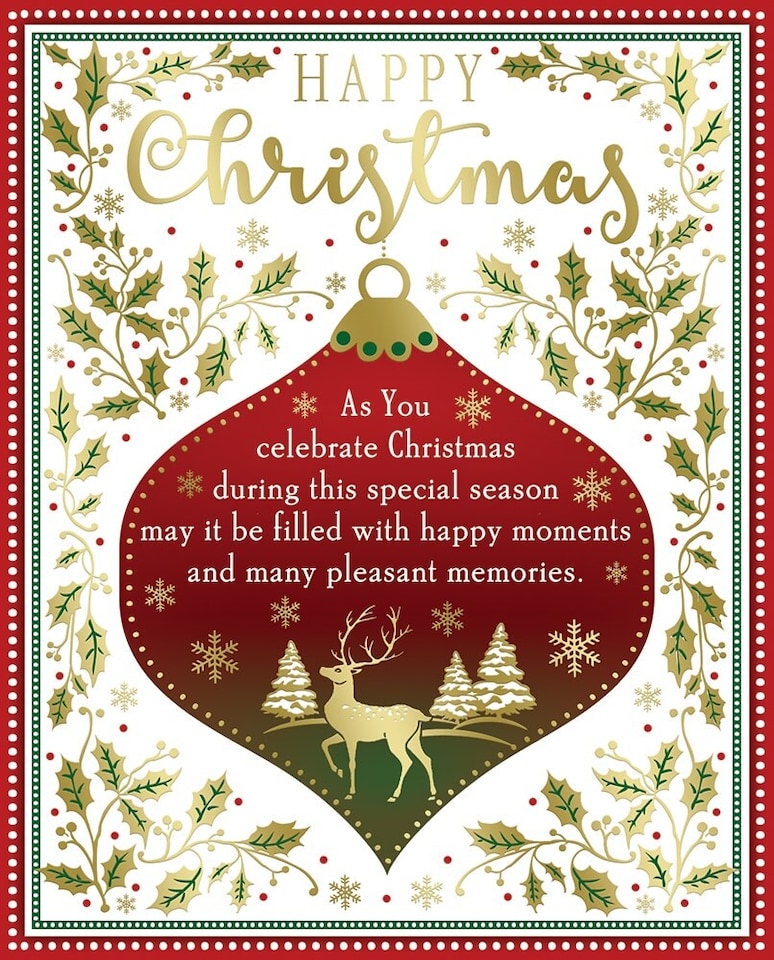 image 1 of Box of 24 Classic Design Luxury Portrait Christmas Cards With Envelopes