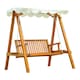 image 1 of Outsunny 2 Seater Wooden Garden Swing Chair Seat Hammock Bench Furniture Lounger