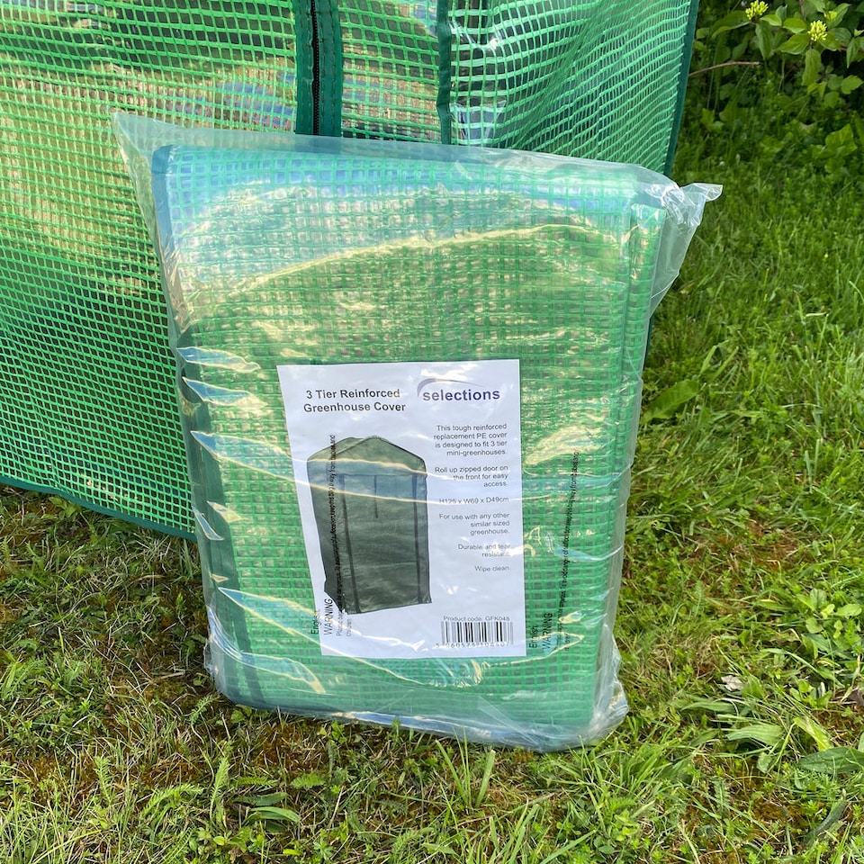 image 1 of Reinforced Replacement Cover for 3 Tier Mini Greenhouse