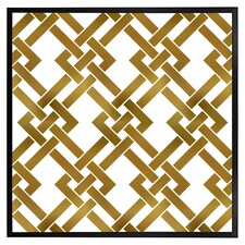 Gold geometric chain (Picture Frame) Black | XS