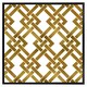 image 1 of Gold geometric chain (Picture Frame) Black | XS