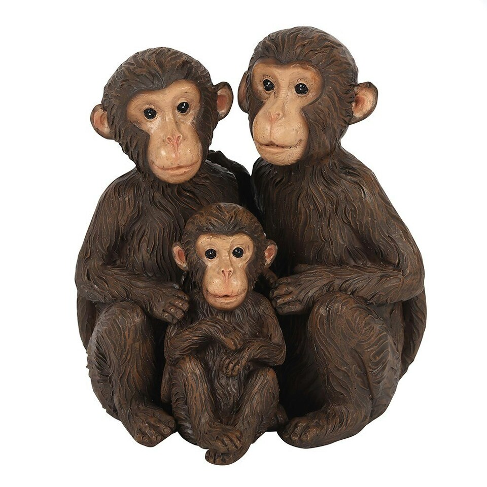 image 1 of Something Different Just The Tree Of Us Monkey Family Ornament - Brown - One Size