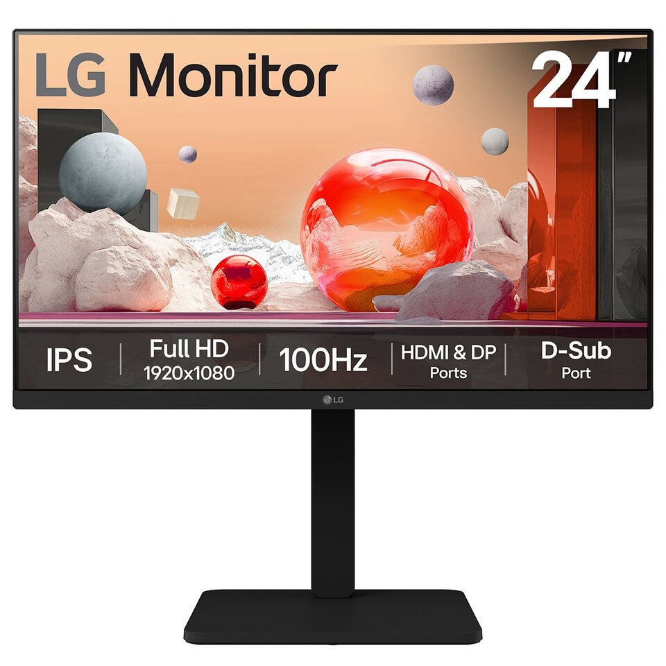 image 1 of LG 24BA450-B Computer Monitors - 23.8 Inches - Black