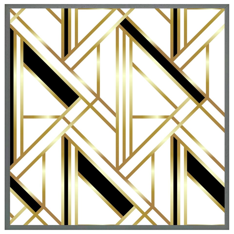 image 1 of Golden art deco (Picture Frame) Black | XS