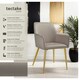 image 2 of Dining Chair Avane - velvet look, padded armchair, high backrest and high armrests - Set of 6 Grey | Taupe