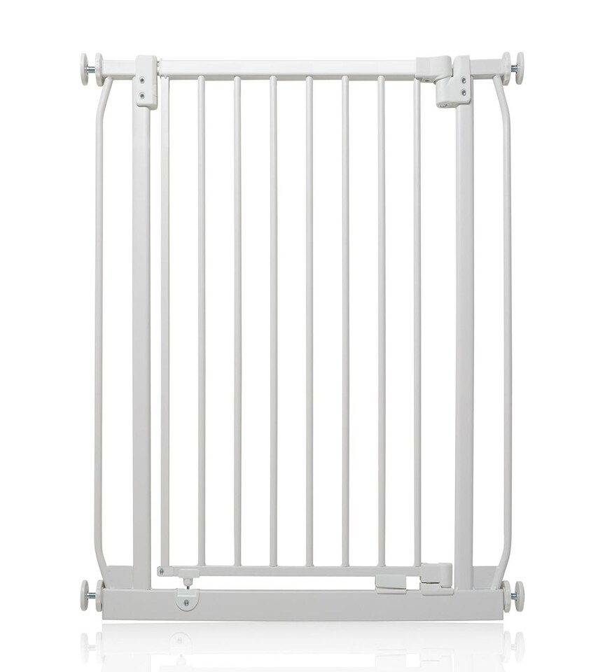 image 1 of Safetots Extra Tall Elite Safety Gate, 71cm - 80cm, Matt White, Extra Tall 96.8cm in Height, Pressure Fit Stair Gate