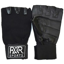 Weightlifting Gloves With Extra Long Strap - X Large | Black