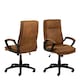 image 1 of Brad Swivel Office/Desk Chair with Armrest in Brown