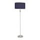 image 4 of ValueLights Maggie Chrome Candlestick Floor Lamp Navy Shade | Blue