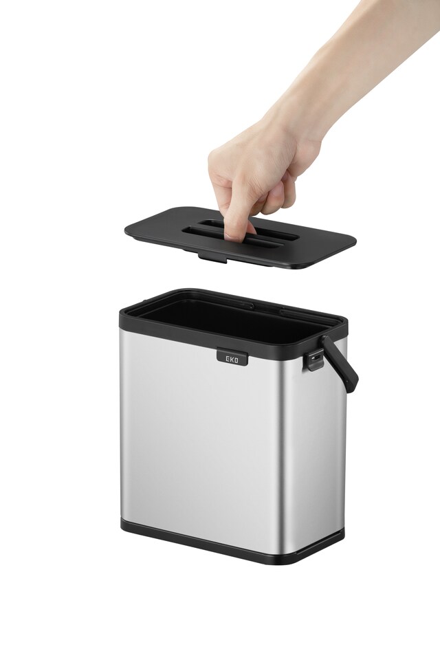 image 1 of EKO Puro Food Waste Caddy 3L Steel