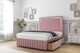 image 4 of Sloomy Boston Gold Pink Plush Divan Bed Base 4 Drawers With 26 Inch Strutted Headboard & 12 Inch Matching Footboard | Pink | Pink | King | 1