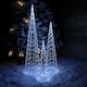 image 3 of Multi Function LED White Tree Cone Trio with 640 Cool White LEDs