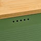 image 5 of Cooks Professional Ribbed Bread Bin, Linen Bag & Bamboo Board Set with Silver Label | Green | Green & Silver | 1