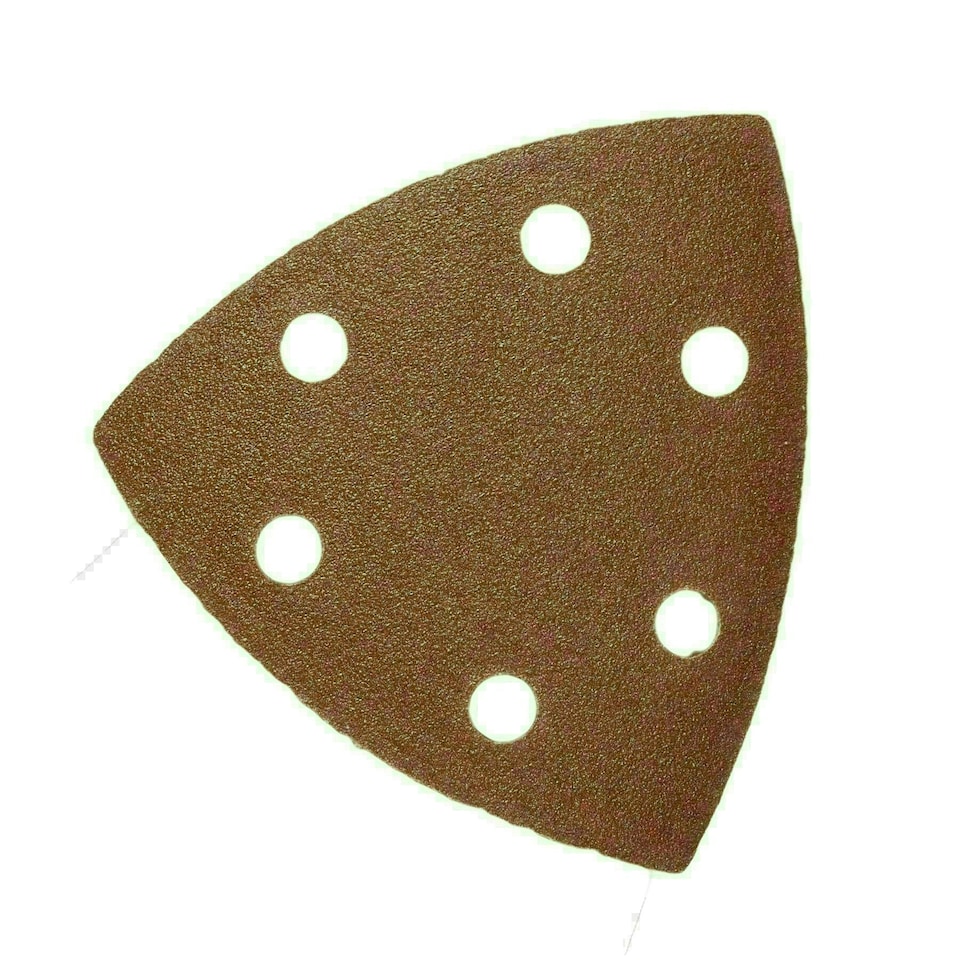 image 1 of Hook And Loop Sanding Abrasive Discs Pads 90mm Triangular 10pk Mixed Grit