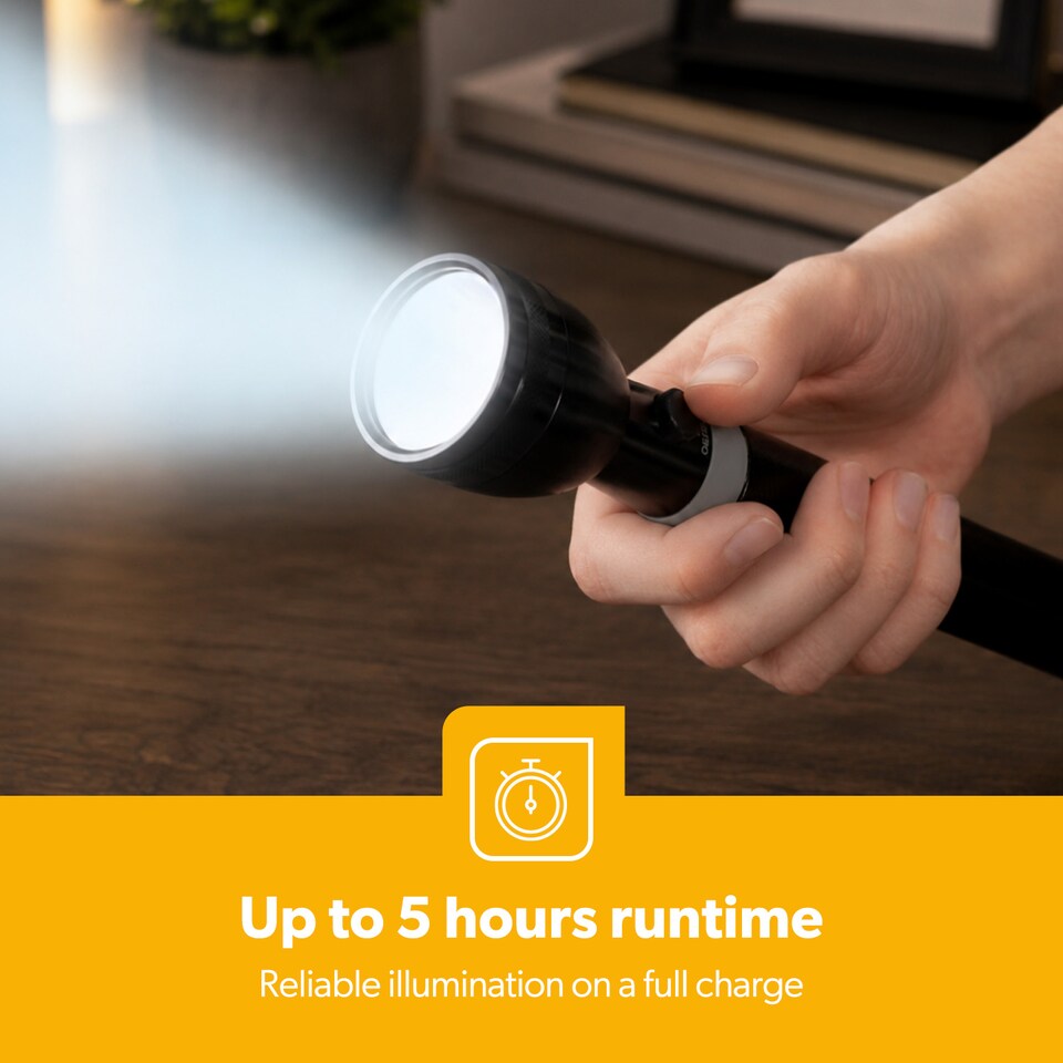 image 1 of GEEPAS Rechargeable LED Torch, 6000mAh Long Battery Life Flashlight