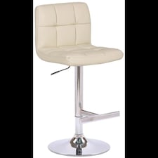 Allegro Breakfast Bar Stool, Height Adjustable Swivel Gas Lift, Kitchen Bar & Home Barstool | Cream