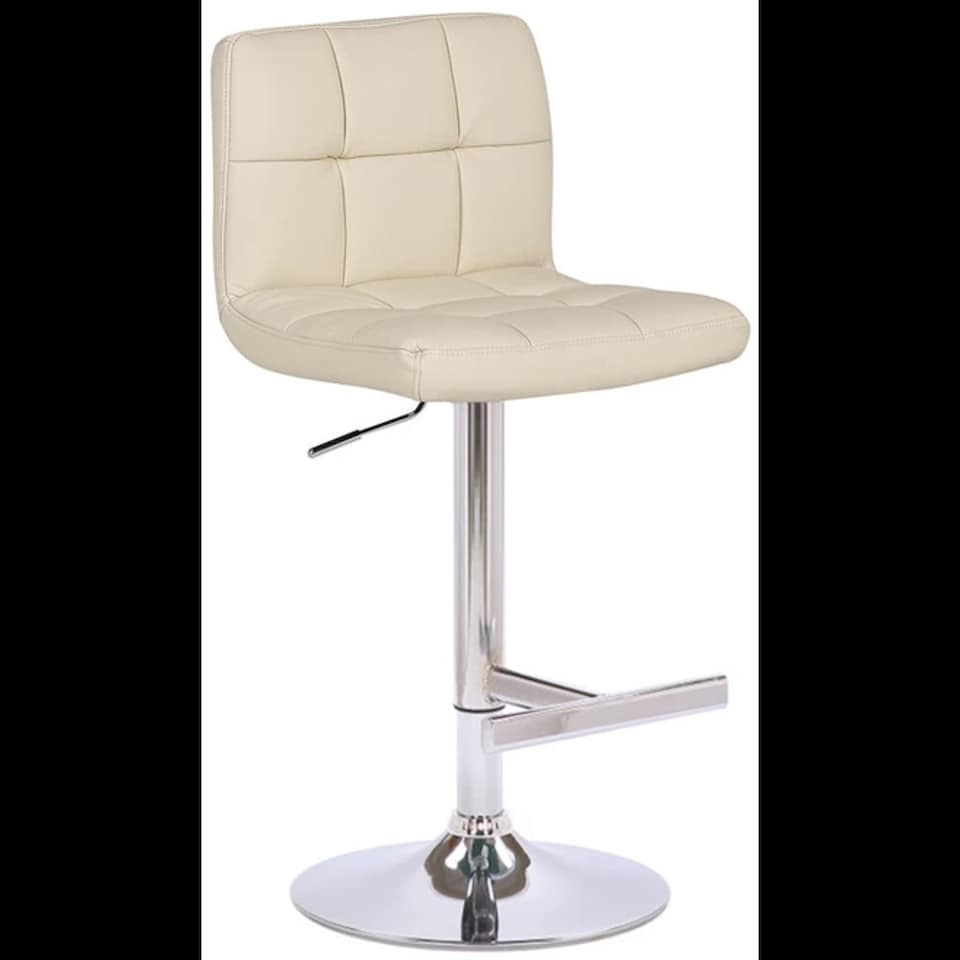 image 1 of Allegro Breakfast Bar Stool, Height Adjustable Swivel Gas Lift, Kitchen Bar & Home Barstool | Cream