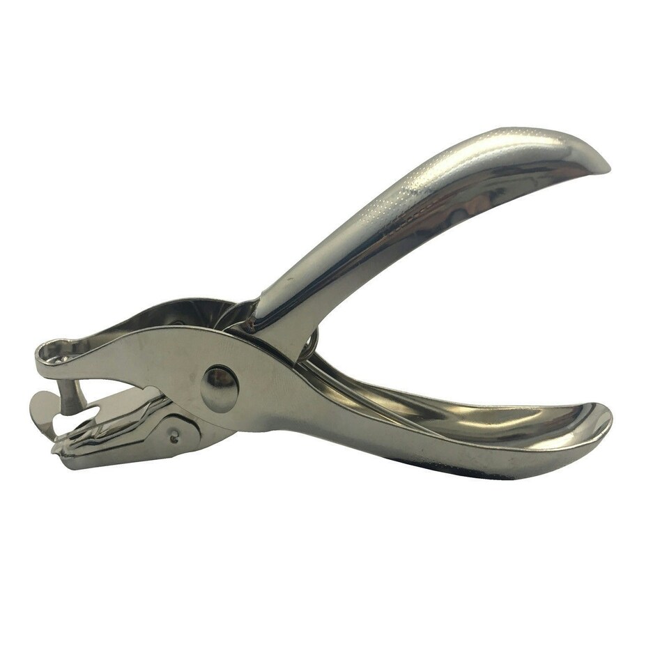 image 1 of Pack of 6 Single One Hole Punch - Metal Hand Held Paper Puncher