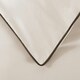 image 6 of OHS Luxury Soft Microfibre Piped Edge Duvet Quilt Cover and Pillowcase Set White | White/Grey | King