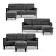 image 3 of Portofino 3 Seater Corner Sofa, Chaise Lounge Furniture with Reversible Ottoman Footstool or Chaise | Grey | Three Seater