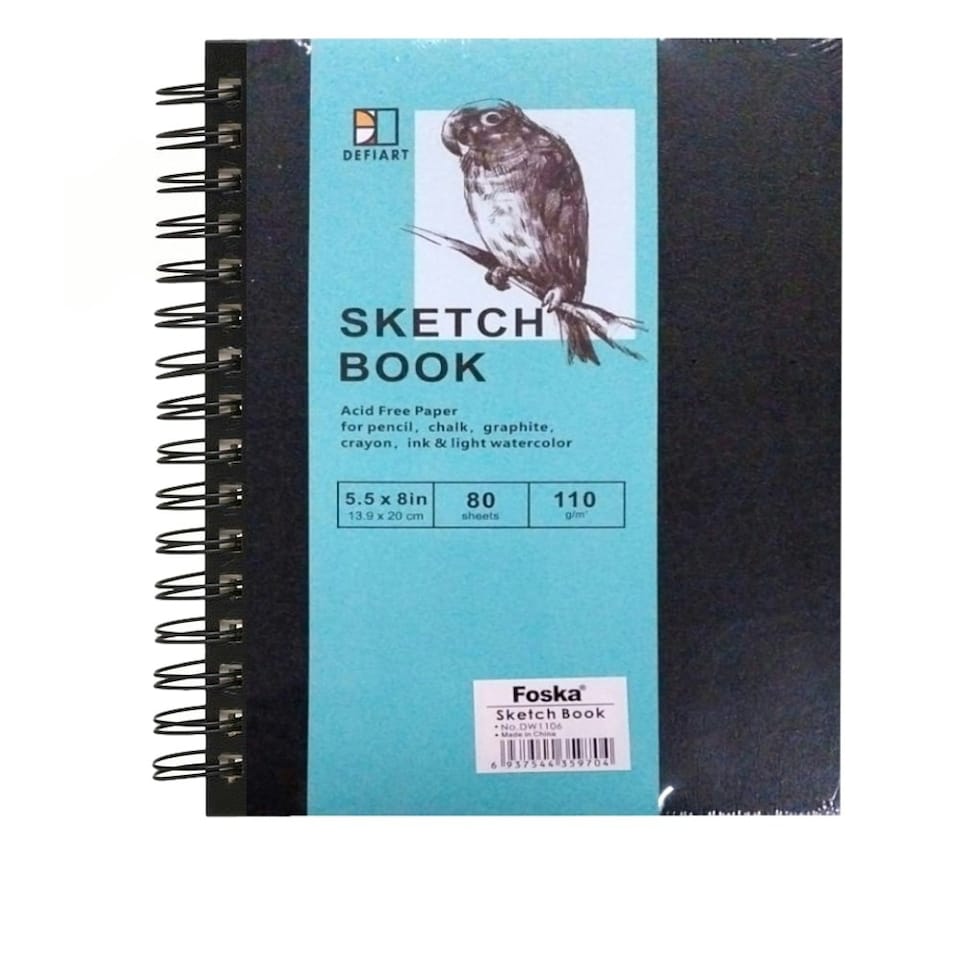 image 1 of Spiral Sketch Book 80 Sheets 13.9 x 20cm