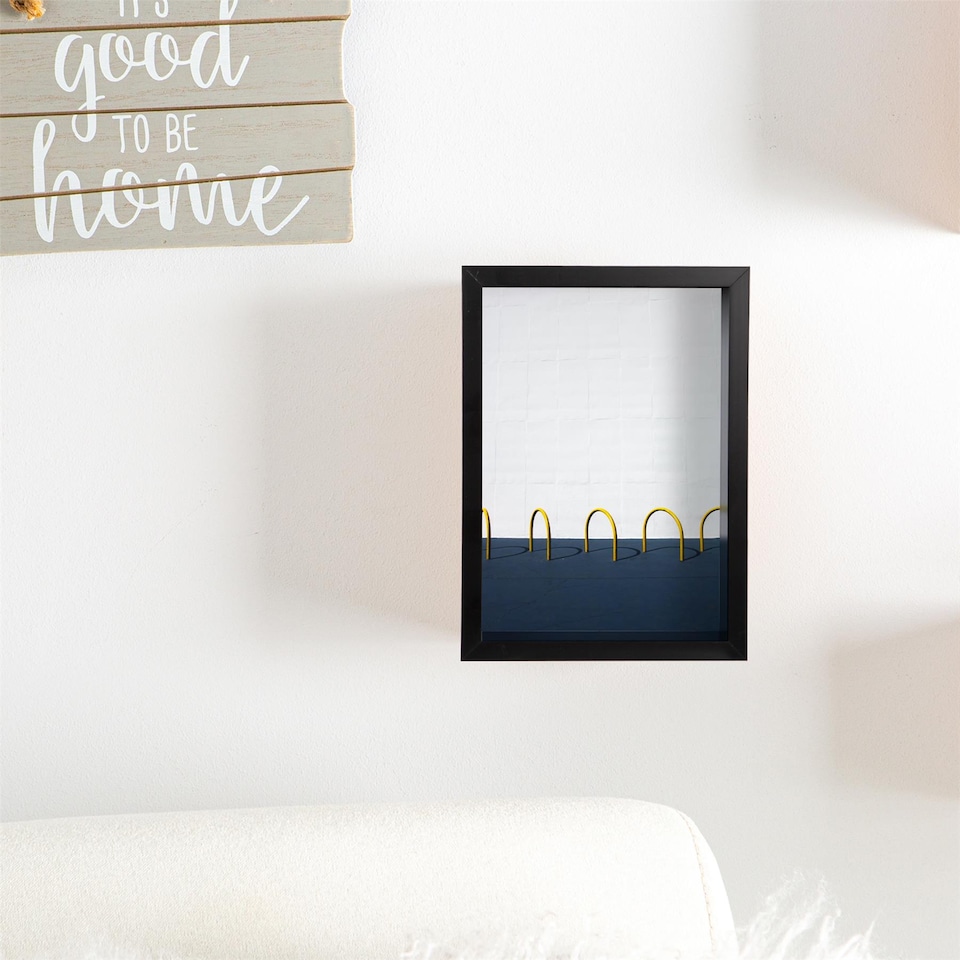 image 1 of Nicola Spring 5 x 7" Deep Photo Frame - Black - 3D Deep Box Picture Frame Portrait Display Case (20 x 15cm)