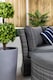 image 5 of 2-in-1 Round Rattan Garden Sofa with Daybed + Height Adjustable Table | Grey | Grey