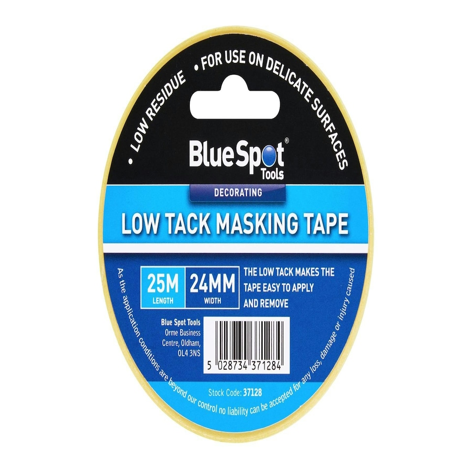 image 1 of Blue Spot Tools - Blue Spot 24mm x 25M Low Tack Masking Tape