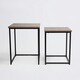 image 4 of OHS 2 Piece Wood Top Modern Home Decor Side End Nest Of Tables - Natural