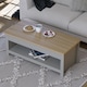 image 2 of Vida Designs Arlington Sliding Top Coffee Table Shaker Side Living Room Table, Grey & Oak