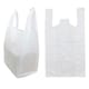 image 2 of 1000 x Strong White Plastic Vest Style 11x17x21" Carrier Bags For Shopping & Groceries White