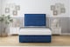 image 1 of Sloomy Pemberton Navy Plush Ottoman Bed With Mattress With 54" Floor Standing Headboard 2'6 Small Single