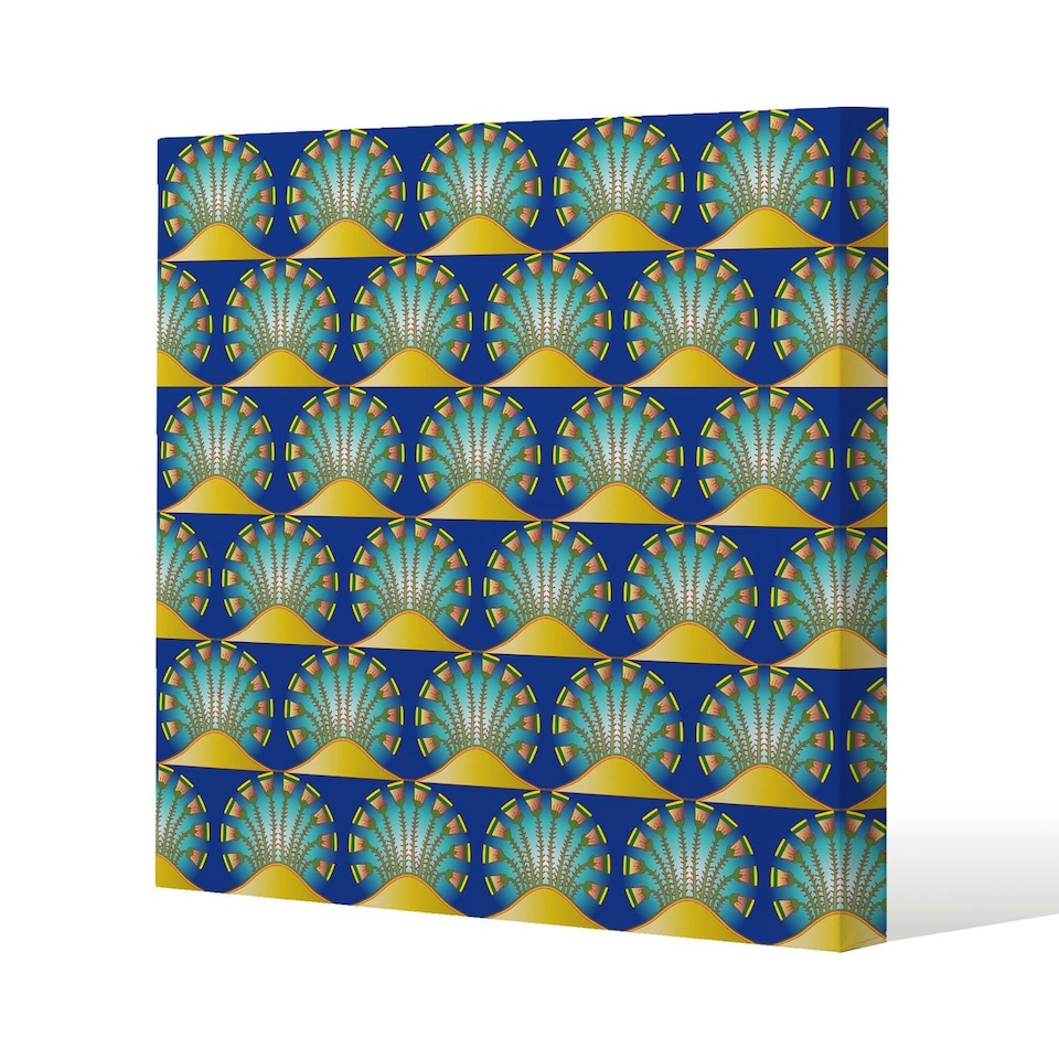 image 1 of Egyptian style motif (Canvas Print) 90 x 90 x 4cm