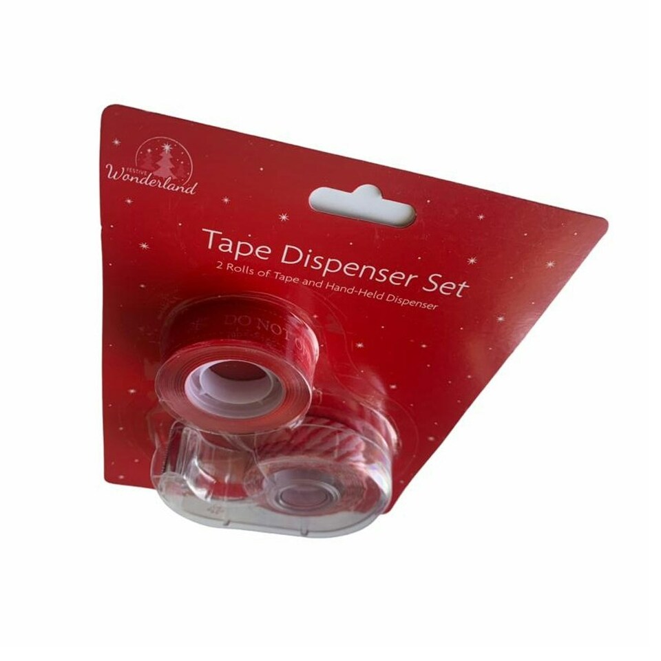 image 1 of Red Christmas Tape Dispenser Set